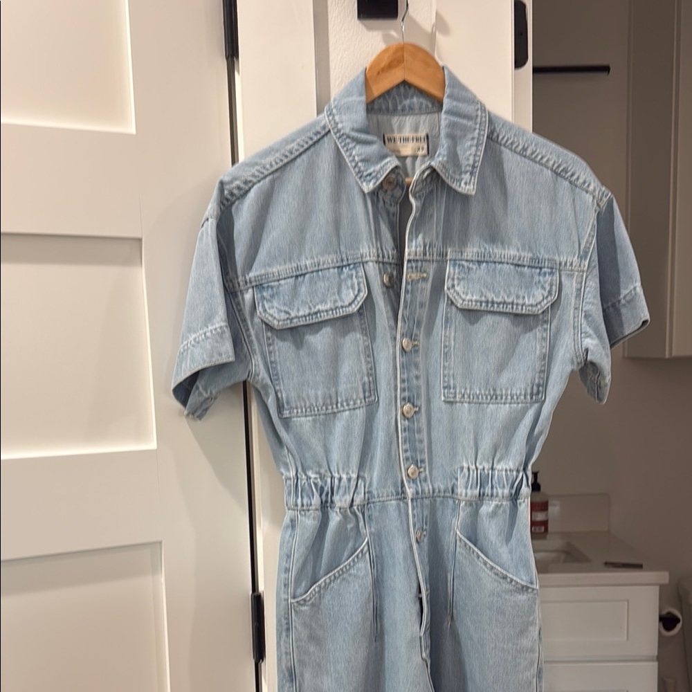 Light Blue Denim Jumpsuit
